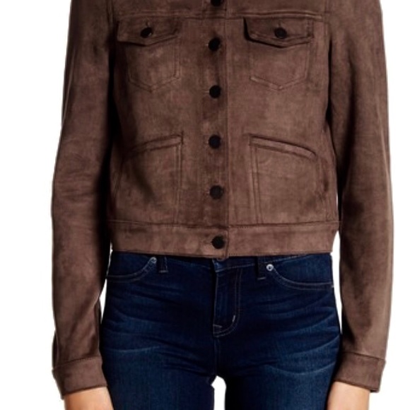 Anthropology sueded Jean jacket in earth gray - Picture 2 of 3